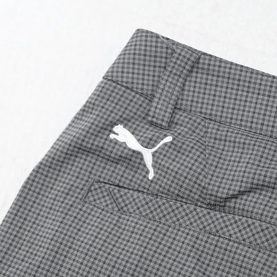 Pantalones Cortos de Golf PUMA Gris A Cuadros Rendimiento Elastizados Frente Plano Para Hombre Talla 32 x 11" Foto 1 de 4