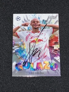 2024-25 Topps Chrome UCC - Xavi Simons Signed Autograph Golazo #GZ-14 RB Leipzig - Picture 1 of 5