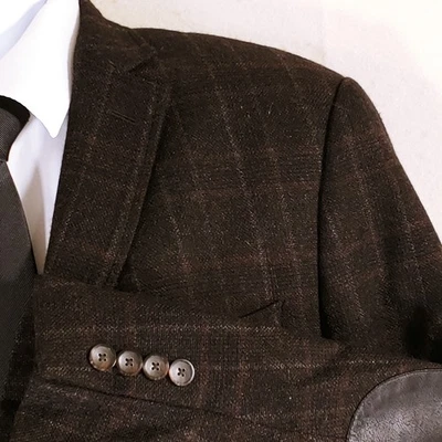 Casaco esportivo masculino Marc New York 40R janela cotovelo patch blazer 2 BTTN 2 ventilação - Imagem 1 de 4