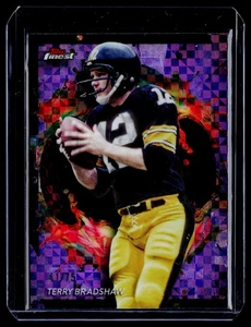 2024 Finest #237 Terry Bradshaw Purple Checkerboard Refractor #/75 - Bild 1 von 2