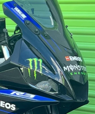 Carenado superior delantero capucha nariz OEM 2019-2023 Yamaha YZF-R3 Monster Energy Foto 1 de 2