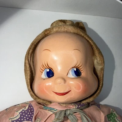 Vintage 1946 Elsie Gilbert Trudy Baby Doll 3 Faces, Kitschy - Image 1 of 4