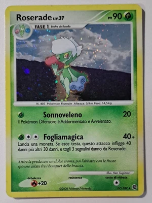 Pokemon Karte - Roserade - 17/132 - Holo - Rare - Italienisch - Bild 1 von 2
