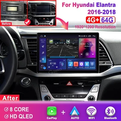 12.5 inch Ultra-Silm Screen For Hyundai Elantra 2016-2018 Car CarPlay Player - Image 1 of 4