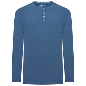 Nueva Camiseta Para Hombres Cuello Henley Tejido Gofre Informal Cuello Abuelo Diseñador Camiseta Top - Imagen 1 de 4