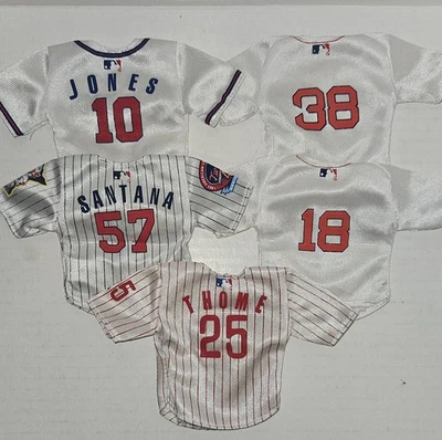 2005 Upper Deck Mini Jersey (LOT OF 5) C. JONES, THOME, SHILLING, SANTANA, DAMON - Image 1 of 2