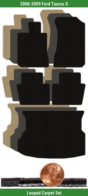 Juego de alfombrillas clásicas personalizadas para Ford Taurus X 2008-2009 (5 piezas) #M80 Foto 1 de 4