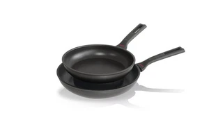 GUZZINI Set 2 Padelle D 24 Cm D 28 Cm Cook & Plus Nero - Imagen 1 de 1