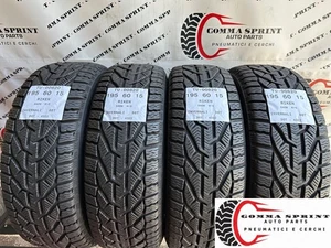 4 PNEUMATICI USATI DI OCCASIONE 195/60/15 RIKEN INVERNALI SEMINUOVE GOMME - Foto 1 di 9