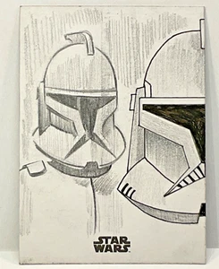 TOPPS STAR WARS CHROME CLONE TROOPER SKETCH by KRISHNA SHARMA - Picture 1 of 2