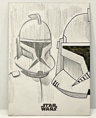 TOPPS STAR WARS CHROME CLONE TROOPER SKETCH by KRISHNA SHARMA - Image 1 of 2