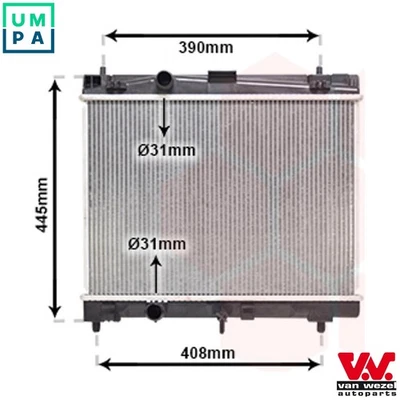 RADIATOR ENGINE COOLING 53002357 FOR TOYOTA 1KR-FE 1.0L 3cyl YARIS2SZ-FE 1.3L - Image 1 of 4