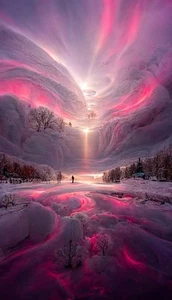 Canvas Art Pink Cloud Fantasy Sunset Wall Picture Poster Print - Picture 1 of 22