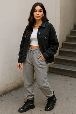 NUEVO SIN ETIQUETAS G by adivinar Mujer Zapatilla con Cordones Negro Botín Grunge Preppy Minimalista 9** Foto 1 de 4