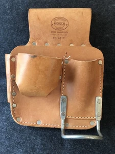 De Colección Nicholas 481 R Bolsa de Herramientas Cinturón Grano Superior Cuero de Vaca, EE. UU. - Nuevo - Imagen 1 de 7