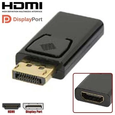 DisplayPort DP Male to HDMI Female Adapter Converter HDTV 1080p Laptop MacBook - Image 1 of 3