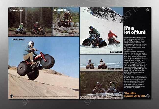 BANNER DE IMAGEN HONDA ATC90 VINTAGE REPRODUCCIÓN DE IMAGEN NOS Foto 1 de 1