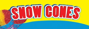 2ft x 6ft SNOW CONES (ylo) Vinyl Banner 2'x6' -Alt to Banner Flag (179) - Picture 1 of 1