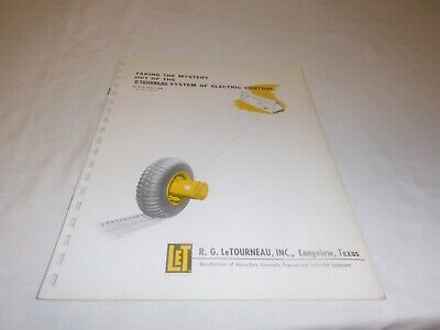 1954 LeTOURNEAU ELECTRIC CONTROL SYSTEM SALES BROCHURE  • 12$