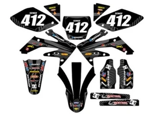 2004-2005 CRF 250 R MAYHEM Black Senge Graphics Kit Compatible with Honda - Picture 1 of 10