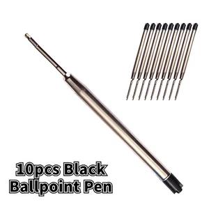 10pcs Black Ballpoint Pen Ink Refill Fine Point Medium For Parker Style ReplacGe - Picture 1 of 9