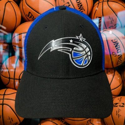 New Era 59Fifty Black/Blue NBA Orlando Magic Embroidered Fitted Hat Cap SM/MD - Image 1 of 4