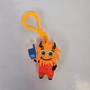 American Heart Association Rubber Keychain Crew Character Backpack Clip Orange - Picture 1 of 5