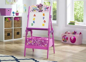 Kids Activity Easel Minnie Mouse Dry Erase Surface Storage Bins Alphabet Magnets - Picture 1 of 7