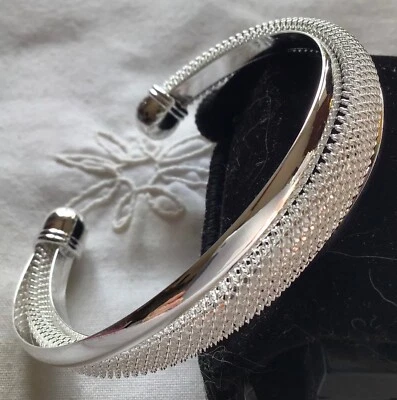 🌟BRACELET jonc en argent 925 en maille tressée 🌟 - Photo 1/4