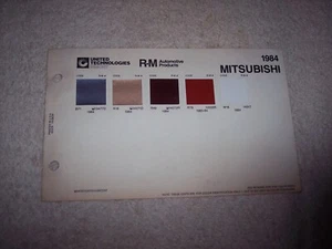1984 MERCEDES EXTERIOR R-M PAINT CHIP COLOR CHART #379 - Picture 1 of 2