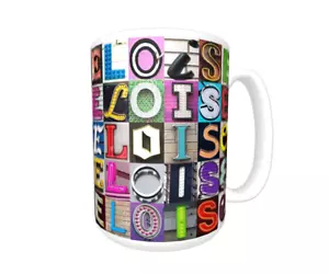 ELOISE Coffee Mug / Cup featuring the name in photos of actual sign letters - Foto 1 di 3