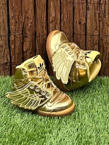🔥RARE adidas Jeremy Scott Gold 2013 infant wing shoes US 5.5 UK 5K EUR 21 12cm - Picture 1 of 12