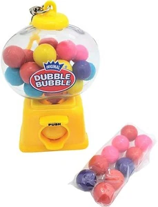 Llaveros para máquina dispensadora de bolas de goma amarillos de 4" con bolas de goma incluidas (1 paquete) - Imagen 1 de 11