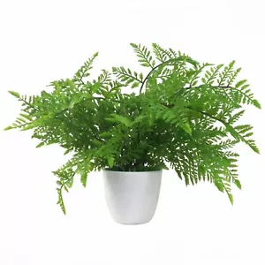 Artificial Fern Plant Realistic 30cm Woodland Fern 30cm In Plant Pot - Picture 1 of 5