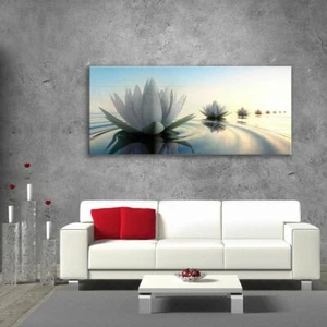 Glass Picture Toughened Wall Art Unique Modern Flowers Unique Decor Any Size - Picture 1 of 4