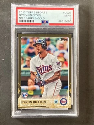 2015 Topps Update Byron Buxton Gold RC #/2015 PSA 9 - Image 1 of 2
