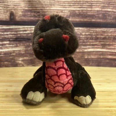 Webkinz Plush Cocoa Dinosaur No Code Brown Pink Stuffed Animal HM338 - Image 1 of 4