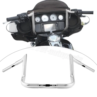 10" Meathook Ape Hanger Handlebar for Harley Touring Electra Glide Street Glide - Image 1 of 4