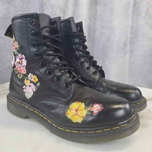 Dr. Martens 1460 Vonda II Floral Lace Up Ankle Boots Women's 9 - Picture 1 of 16