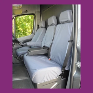 Furgoneta Mercedes Sprinter 2010-2018 a medida impermeable delantera 3 fundas de asiento grises - Imagen 1 de 4