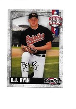 2000 TEAM BEST Rookie Autographs B.J. RYAN (Orioles)  
