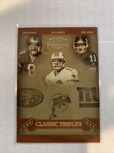 DAN MARINO STEVE YOUNG 2006 DONRUSS CLASSICS TRIPLES /100 SIMMS #CT5