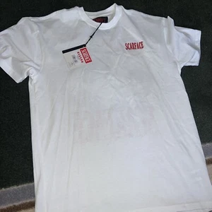 Reason x Scarface Movie Al Pacino Herren Grafik T-Shirt Gr. L weiß - Bild 1 von 3