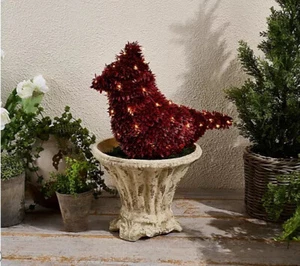 Marigold 17" Cardinal Topiary with Battery Operated Lights - Picture 1 of 2