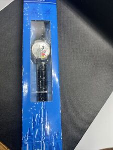 WDW DISNEY Mickey & Castle Limited Release WOMENS WATCH Black Leather Band - New