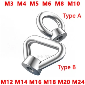 HEBEAUGENMUTTERN MUTTERBOLZEN BUCHSE M3 M4 M5 M6 M8 M10 M12 ~ M24 A2 EDELSTAHL - Bild 1 von 3