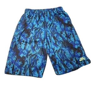 Nike SB Athletic Gym Basketball Shorts YOUTH 12-13 Blue Camo Nature Tropical - Picture 1 of 6