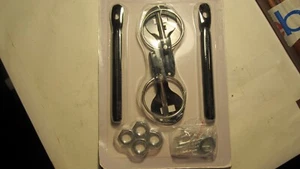FMR UNIVERSAL BLACK ALUMINUM HOOD PIN KIT 1/2" PINS AND 1/4" FLIP OVER CLIP NUTS - Picture 1 of 2