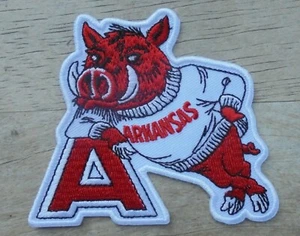 Arkansas Razorbacks HOGS  Iron-On Patch patch   3.50" X 2.5" - Picture 1 of 1
