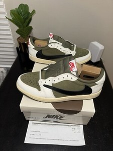 Nike Air Jordan 1 Retro Low OG SP Travis Scott Medium Olive Size 10.5 DM7866-200